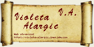 Violeta Alargić vizit kartica